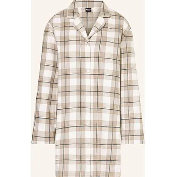 Boss Dámská Noční Košile Holiday Z Flanelu, bílá / béžová /...