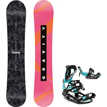 Sport Gravity snowboards Snowboard komplet Gravity Sirene 25/26 + vázání RAVEN Fastec FT360 Mint Velikost: 156 cm, Velikost vázání: S