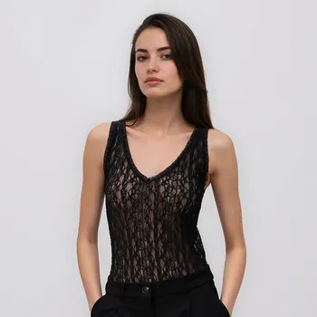 Čepice Reserved - Krajkové body s ramínky - černý - 439FS-99X - 439FS-99X-XS