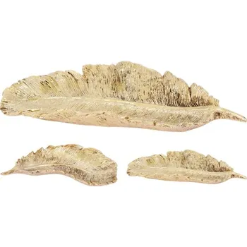 Vánoční dekorace KOOPMAN Dekorace - List zlatý 20 cm, mix / 1ks