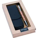 Pero kuličkové ONLINE Vision Korek, černá M náplň + kožené pouzdro