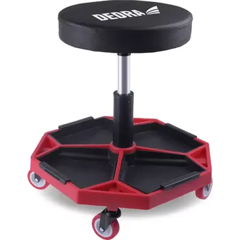 Nářadí na motocykly DEDRA N1500 dílenské sedadlo na kolečkách, výška 41-55cm, nosnost 136kg
