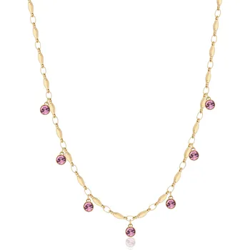 Náhrdelník Brosway Třpytivý pozlacený náhrdelník s krystaly Symphonia BYM142 + 2 měsíce na vrácení zboží