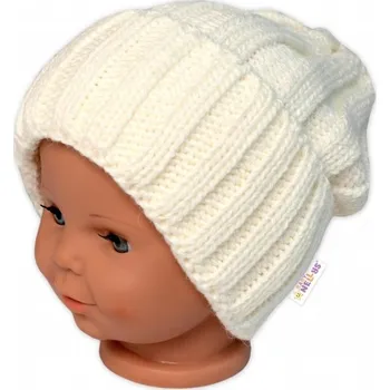 Čepice Zimní nadčasová čepice Mom and Baby, smetanová