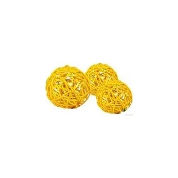 Dekorace - Lata Ball 4 cm - žlutý 50 ks