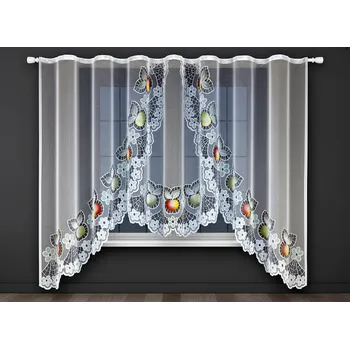 Záclona Dekorační žakárová záclona s řasící páskou GITA 130 bílá 300x130 cm MyBestHome