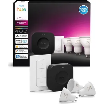 Žárovka Základní sada Philips Hue WACA 3xGU10/4,2W 2000-6500K + zařízení k propojení