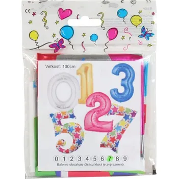 Balónek LUKY Balón narozeninový 100 cm hvězdy ve tvaru čísla "3"