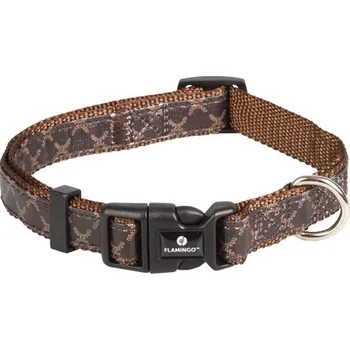 Obojek pro psa Obojek nylon Odin hnědý 2x40-55cm Flamingo