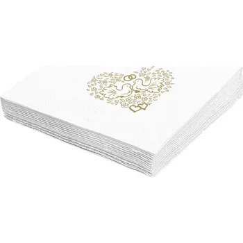 WIMEX Ubrousky 2-vrstvé, 33 x 33 cm SVATBA /50ks/