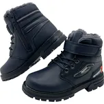 Fashion Chlapecké modré zimní boty na suchý zip 01 Barva: Modrá, Velikost: 32