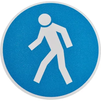 Lepicí páska Protiskluzový vodorovný bezpečnostní symbol "Pro chodce", kruh 400 mm