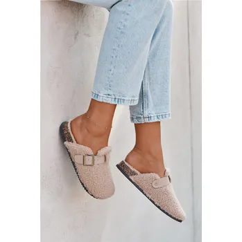 Dámské pantofle Boto Dámské pantofle s kožíškem typu beránek Béžové Lorivine Boto krémová 3406984