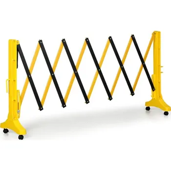 parkovací zábrana Mobilní plastová skládací zábrana na kolečkách 350 cm žluto-černá