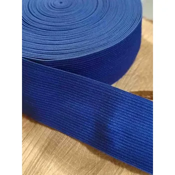 Textilie Pruženka hladká šíře 40 mm barva modrá