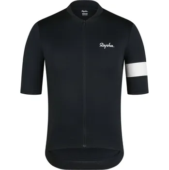 cyklistický dres Rapha Men's Core Jersey - Black/White XXL