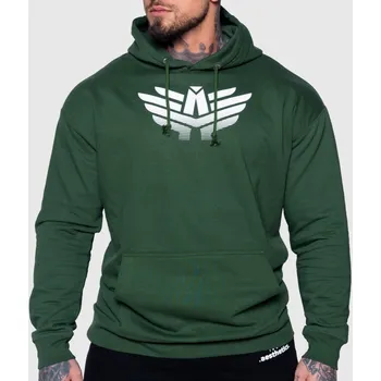 Pánská mikina Pánská mikina s kapucí Iron Aesthetics Apex, zelená : Barva - Zelená, Velikost - S