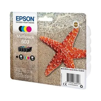 Epson 603 Multipack - 4-balení - černá, žlutá, azurová, purpurová - originální - blistr s RF akustickým alarmem - inkoustová car