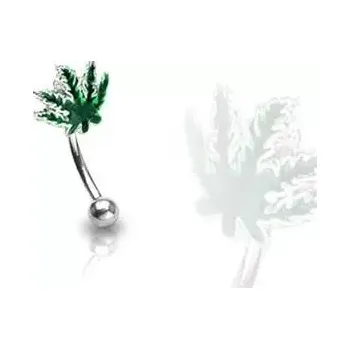 Piercing Piercing do obočí marihuana (Šperky na obličej)