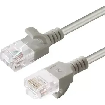 Síťový kabel MicroConnect CAT6a U/UTP SLIM 0.5m šedá (V-UTP6A005-SLIM)