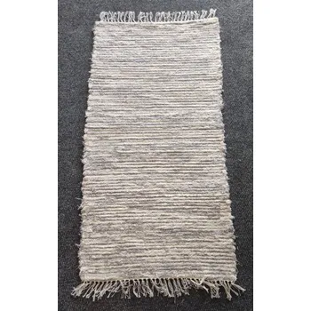 Koberec KOBERKA - ručně tkaný koberec, 60x120 - šedo béžový melír