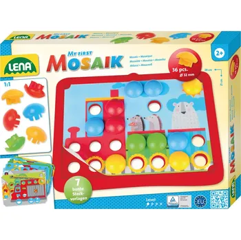 Mozaiková sada Lena Mozaika klobouček doprava 3,2cm hladký 36ks + předlohy 7ks pro nejmenší