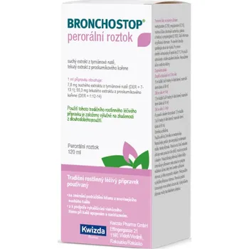Lék na kašel, rýmu a nachlazení Bronchostop Perorální roztok 120 ml