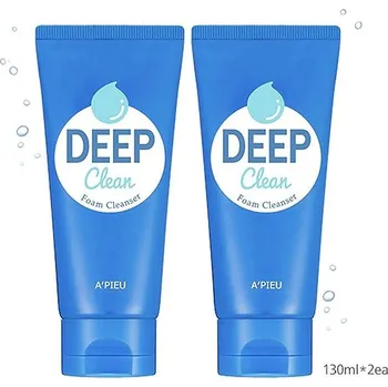 Čistící gel A'PIEU Deep Clean Foam Cleanser SET, 2 × 130 ml