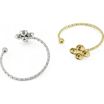 Materiál na výrobu šperku Ocelový komponent pro prstýnek s kalíšky 4x3,5mm - 1ks - Nerez SL