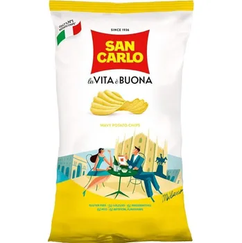 Slaná pochutina San Carlo chips vroubky 180g