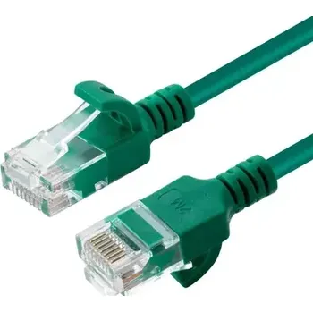 Síťový kabel MicroConnect CAT6a U/UTP SLIM 0.5m zelená (V-UTP6A005G-SLIM)