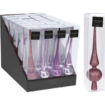 Vánoční dekorace Špic na vánoční stromeček 28 cm (3 barvy)