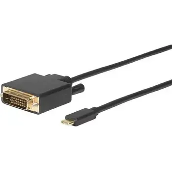 Kabel do PC MicroConnect kabel USB-C (M) - DVI-D Dual-Link (M) 1.8m černá (USB3.1CDVI18B)
