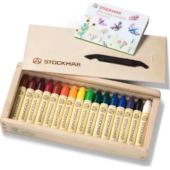 Kresba Voskové PASTELKY 16ks, dřevěná krabička