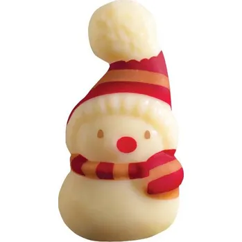 Jedlá dekorace na dort Pastry, s.r.o. PASTRY ČOKOLÁDOVÉ DEKORACE - SNĚHULÁK 9 ks