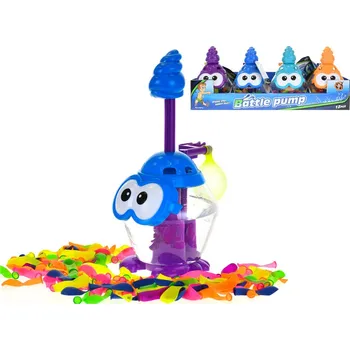 Vodní bomby 100ks s pumpou 19cm 3barvy 12ks v DBX ve fólii