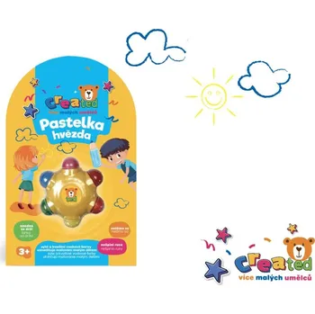 Voskovky pastelky hvězda created 6 barev 6cm - mix variant či barev