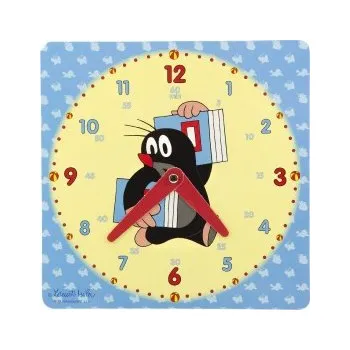 Hodiny Výukové papírové hodiny 21x21cm Krtek Barvy: modrá