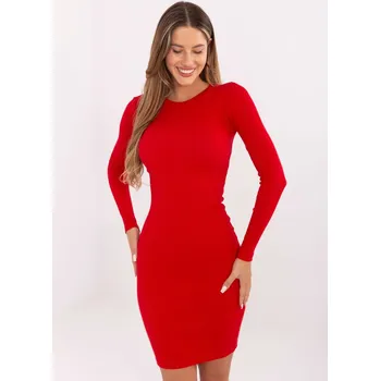 Dámské šaty Přiléhavé bavlněné šaty v červené RV-