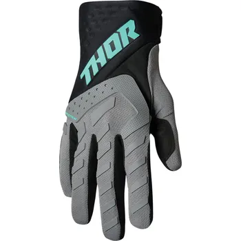 Rukavice THOR SPECTRUM GRAY/BLACK/MINT motokrosové rukavice Velikost.: XL
