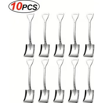 Univerzál Sada nerezových dezertních lžiček varianta: Čtvercová hlava*10ks