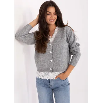 Dámský svetr Dámský svetr PM SW F513.16 Šedý s ecru - FPrice šedá-ecru one size