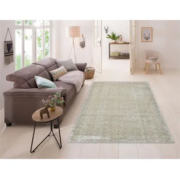 Koberec BAŞPINAR Kusový koberec Puffy Shaggy, světle béžový IB55, 80x150