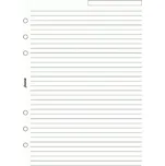 Náplň do diáře Filofax Linajková/ bílá, A5