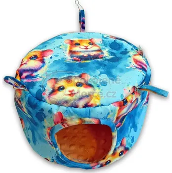 SpokojenéMorče.cz Kukaň kulatá "SpokojenéMorče" (Barva: morčata duhová)