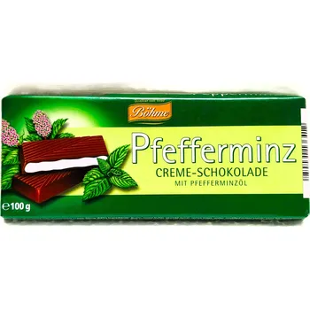 Čokoláda BÖHME PFEFFERMINZ Creme Schokolade mit Pfefferminzeöl - 100g