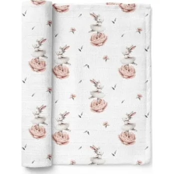 Luxusní osuška, plenka 110x110cm, bambusová, Králíčci