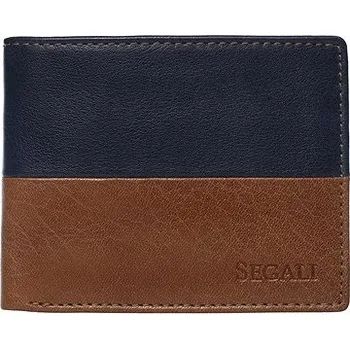 Peněženka SEGALI 80892 koňak/modrá