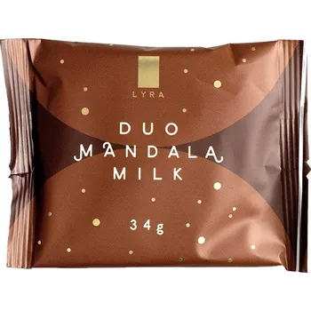 Čokoláda Mléčná čokoláda DUO MANDALA 34 g, LYRA