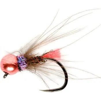 Umělá nástraha Tungstenový jig Rudořitka s CDC nožičkami a fialovou hrudí B/P, vel. 18, 3,2 mm